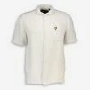 Lyle & Scott Off White Washed Oxford Linen Shirt