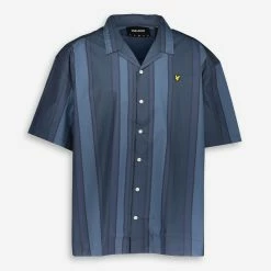 Lyle & Scott Blue Vertical Stripe Resort Shirt