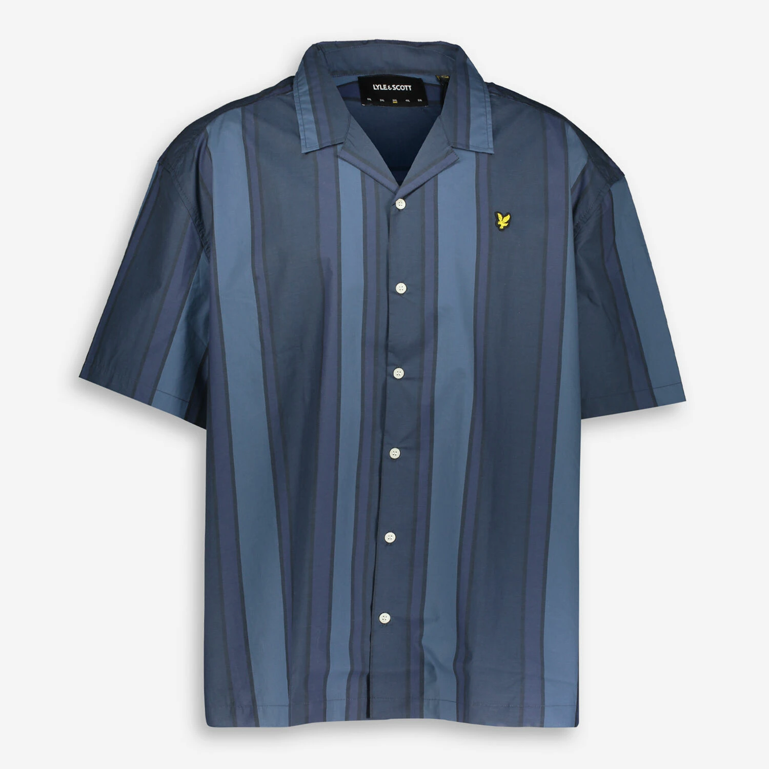 Lyle & Scott Blue Vertical Stripe Resort Shirt 1 Lyle & Scott Blue Vertical Stripe Resort Shirt