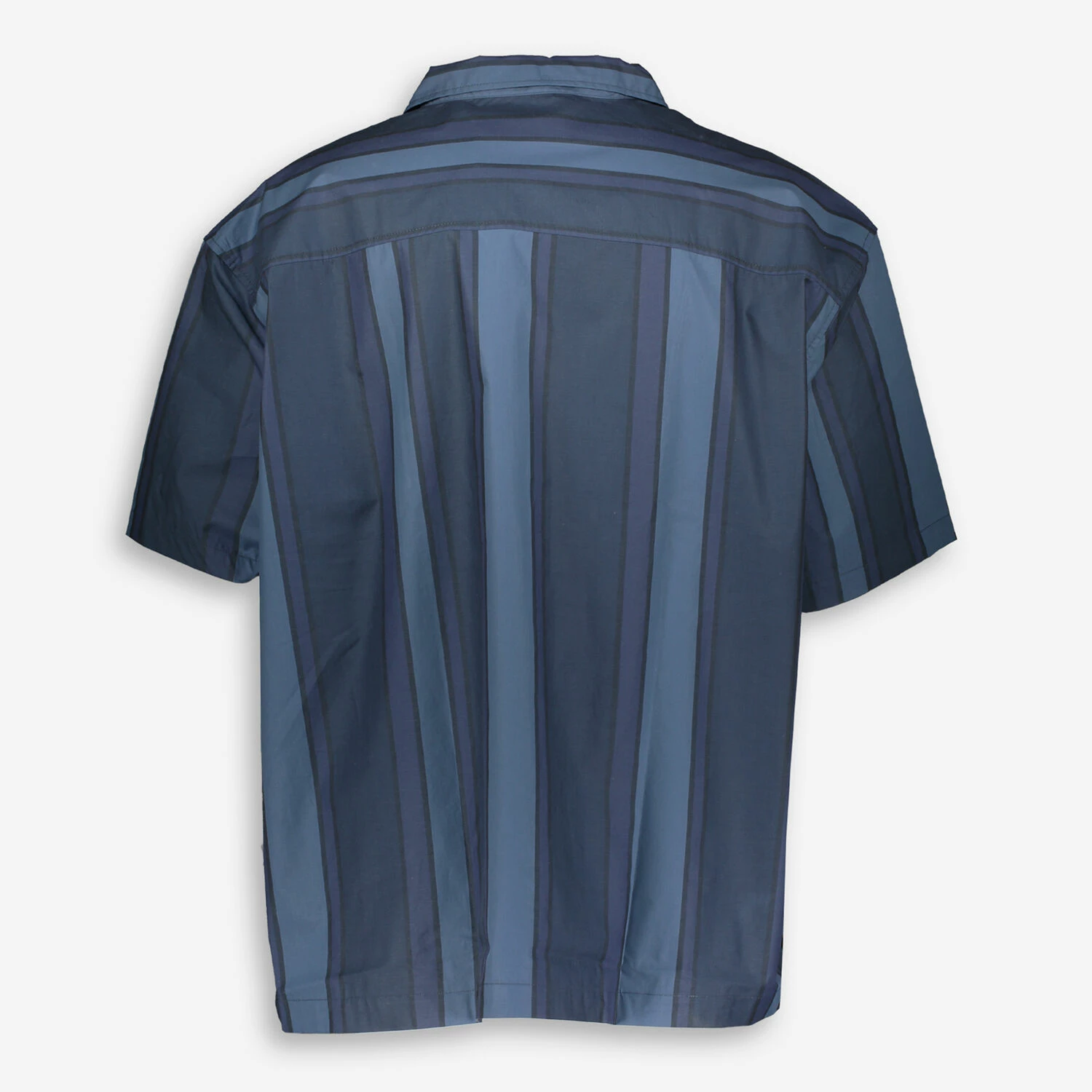 Lyle & Scott Blue Vertical Stripe Resort Shirt 2 Lyle & Scott Blue Vertical Stripe Resort Shirt - Image 2