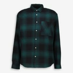 Redefined Rebel Green Patterned Casual Shirt
