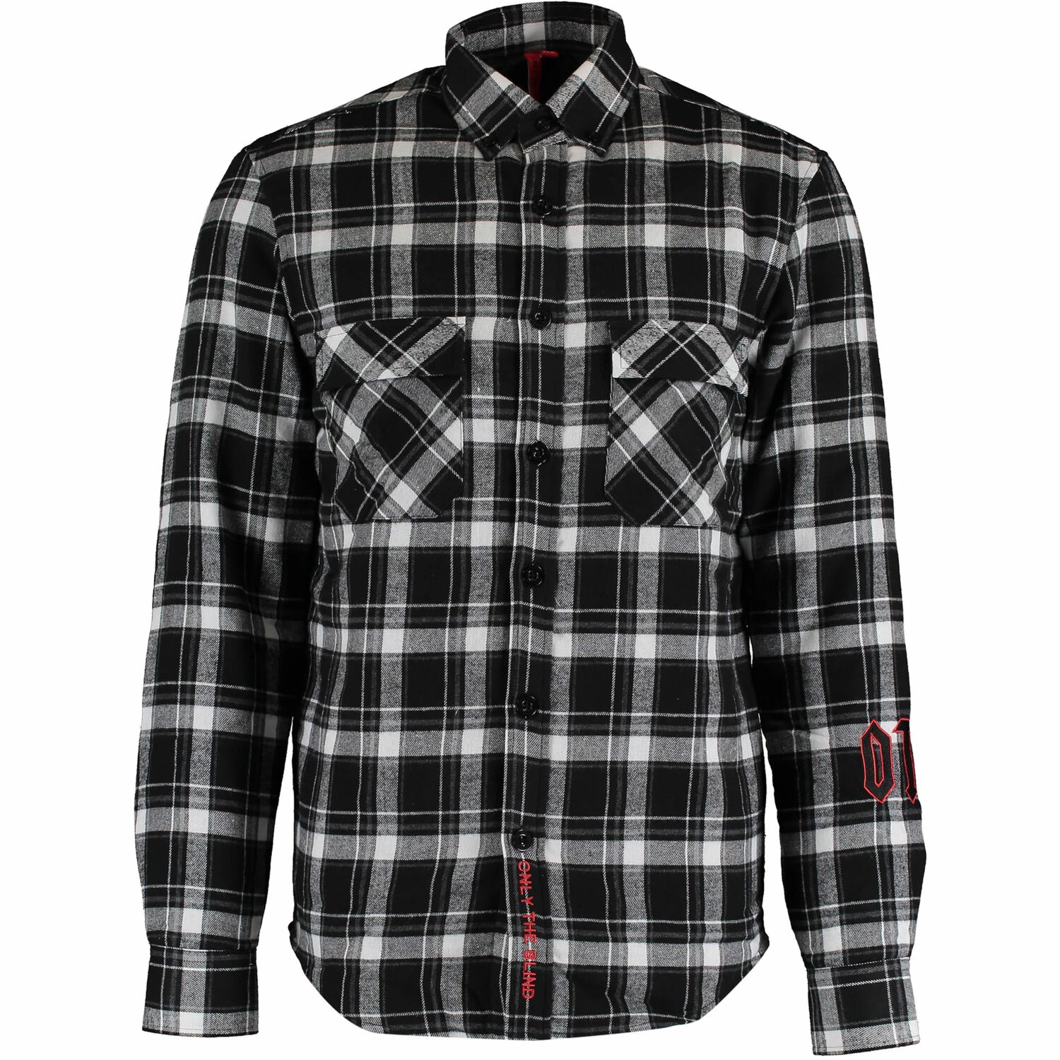 Only The Blind Black & White Flannel Check Shacket 1 Only The Blind Black & White Flannel Check Shacket