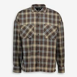 Good For Nothing Brown Flannel Shirt